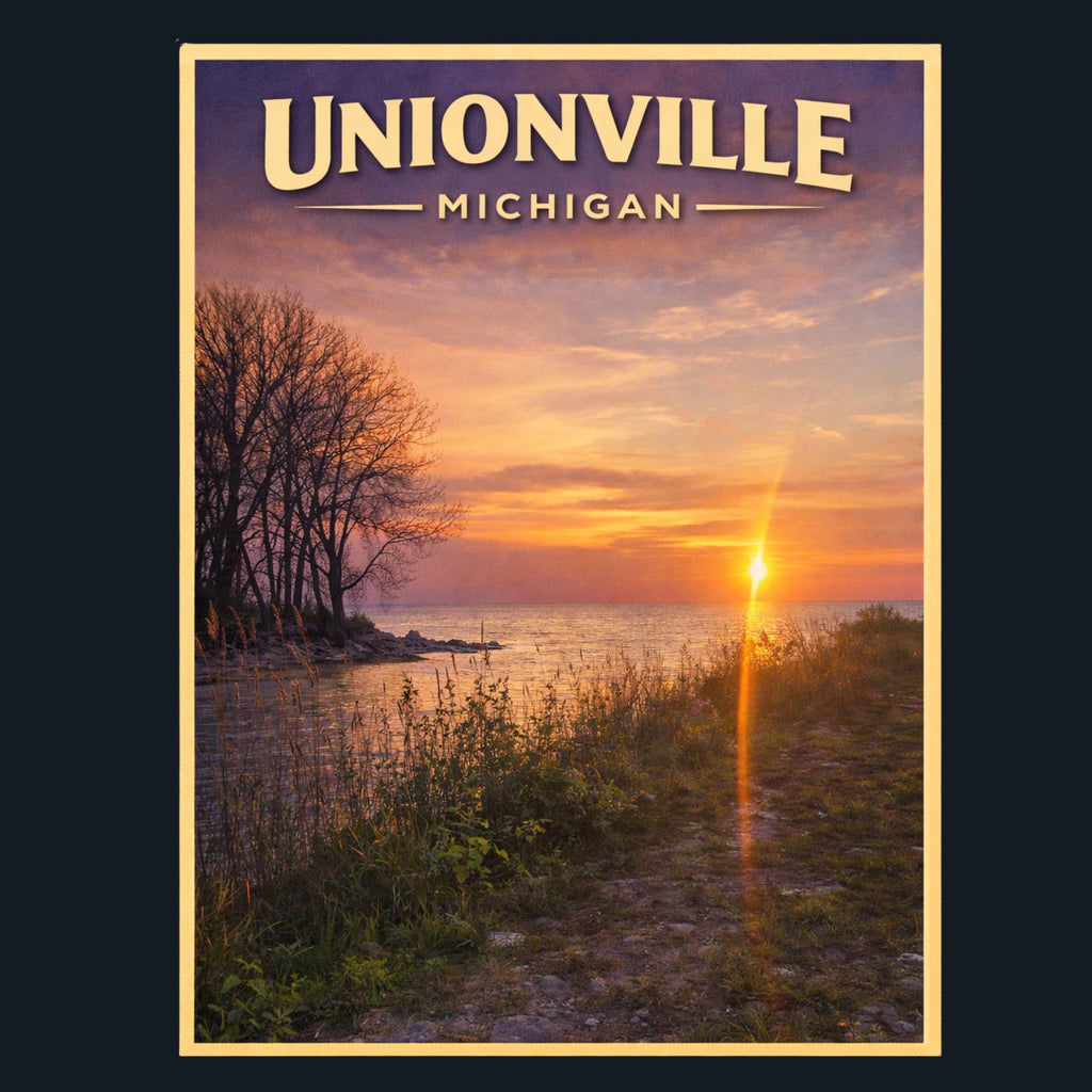 Unionville Michigan Magnet | Lake Huron Sunset, Michigan Thumb Souvenir