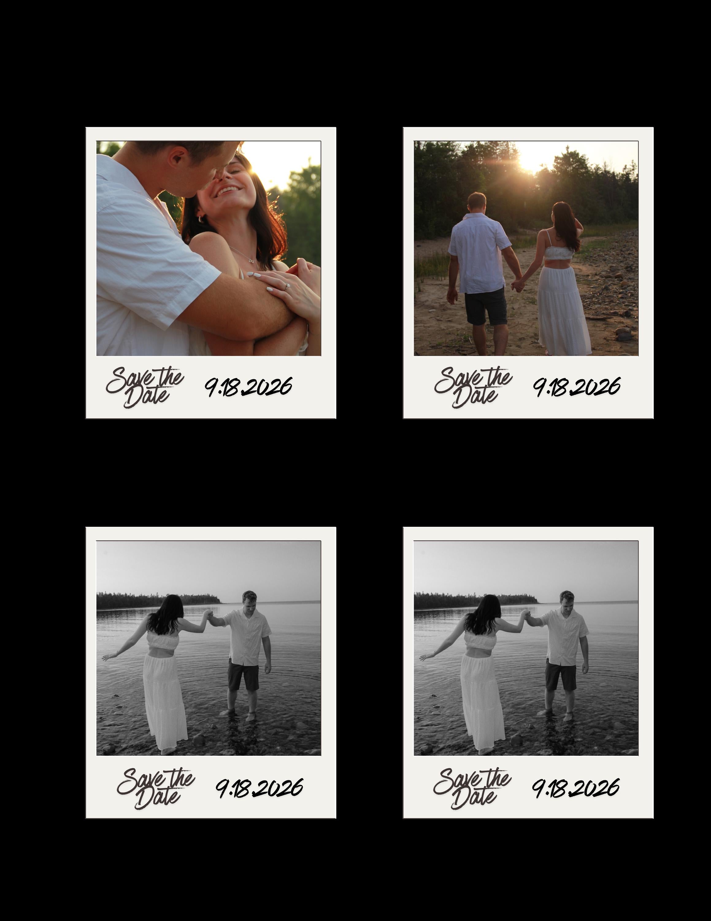 Custom Polaroid Photo Magnet | Personalized Save the Date Keepsake (2.5x3.5")