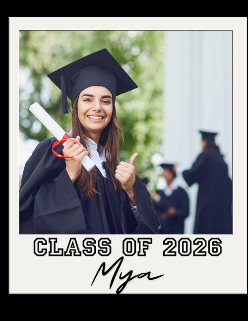 Custom Graduation Photo Magnet | Polaroid Style Party Favor, Class of 2026 Keepsake
