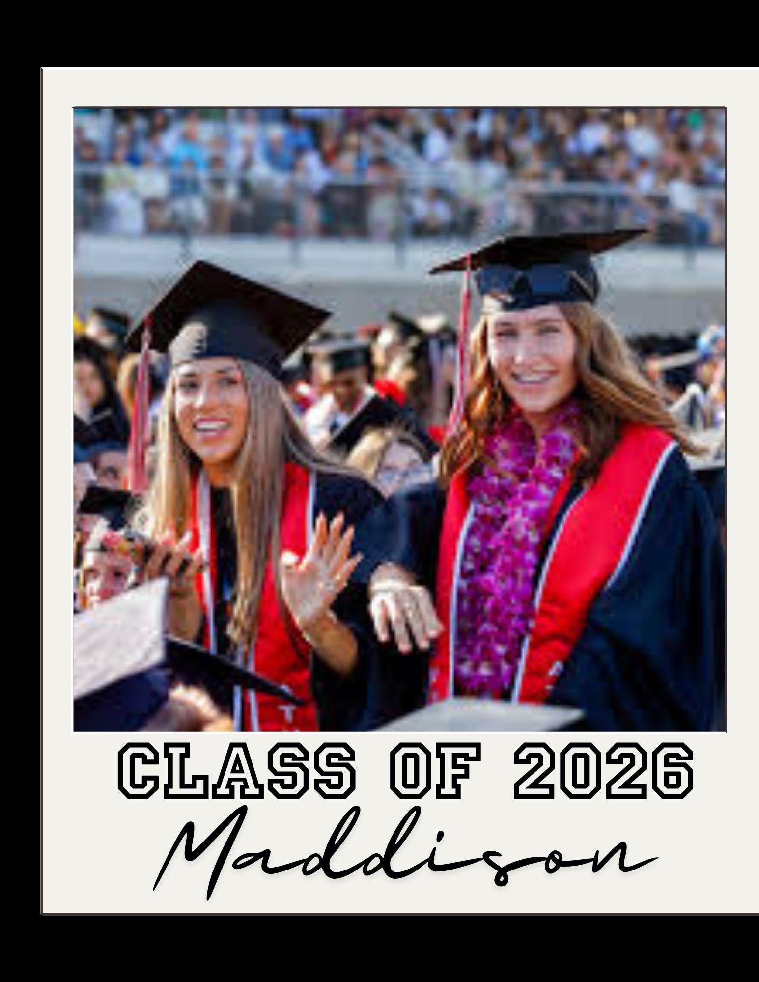 Custom Graduation Photo Magnet | Polaroid Style Party Favor, Class of 2026 Keepsake
